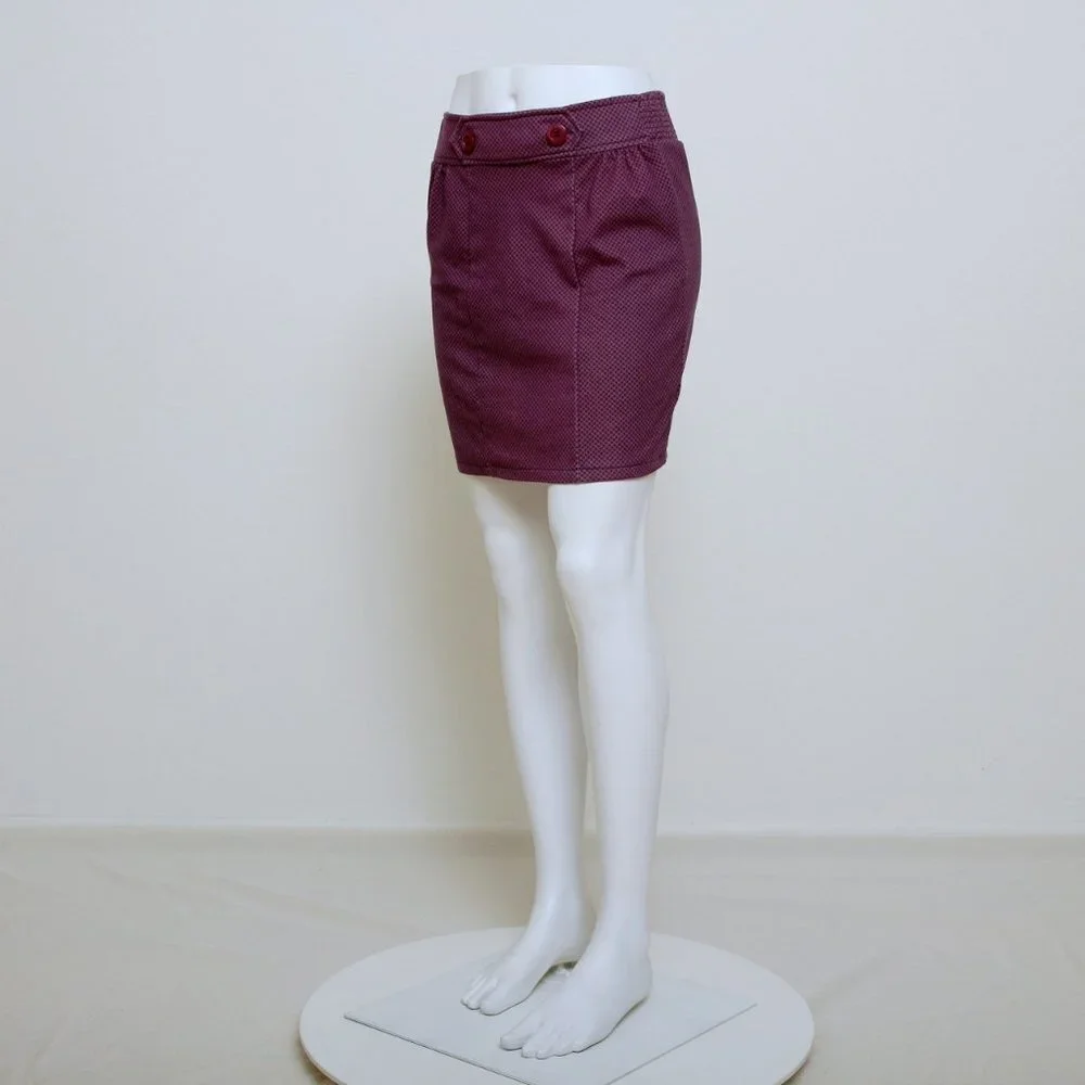 BDG Checkered Pattern A Line Mini Skirt‎ with Elastic Band